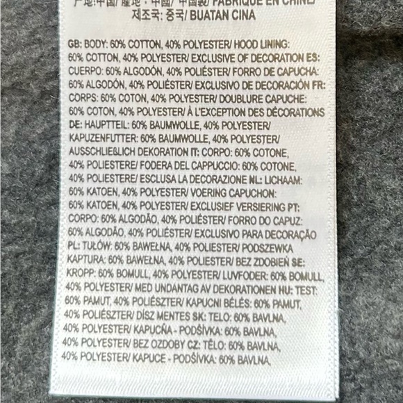 Vans/ MWT/  "Off the Wall" tie-dye hoodie/ size M/ blk n grey - Picture 11 of 13